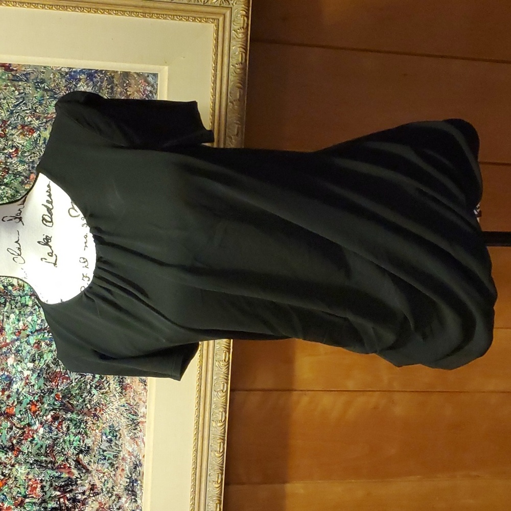 DKNYC Ruched Top, S, Excellent, Black